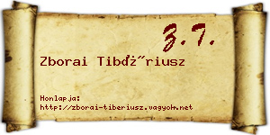 Zborai Tibériusz névjegykártya